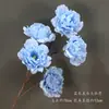 Flores Azules de Boda Materiales Flores de Seda Rosas Peonías Flores Arregladas Cascada de Flores Techo Arte Floral Arreglo Floral Jardín de Monet