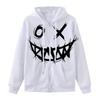 Sudadera Oscura para Hombre y Mujer, Sudadera con Cremallera Oversize Estilo Gótico Cárdigan Chaqueta Manga Larga