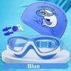 Set de Gafas de Natación Antivaho de Marco Grande para Niños Gorro de Natación Mochila Bolsa de Bolsillo Clip para Nariz Set de Tapones para Oídos Equipo de Natación