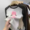 Camada Base de Fleece para Meninas Estilo Outono/Inverno 2026 Cor Blocada Infantil Manga Longa Top Interno para Crianças em Idade Escolar Camiseta Quente