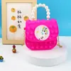 Bolso Bandolera Vanguardia para Hombro Niños Bandolera Bolso de Mano Perla Burbuja Bolso Bandolera de Silicona para Hombro Bolso Gelatina