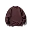 Yidao Vintage 2025 Outono Novo Japonês Retrô Simples Cor Sólida Patchwork Desconstruído Solto Casual Moletom Pulôver