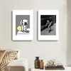 Pintura Decorativa Moderna Estilo Bauhaus Abstracto Blanco y Negro Moda Hotel Apartamento Pintura Colgante Pintura en Lienzo Transfronteriza Pintura Enmarcada