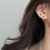 Pendientes de flores de plata de ley 925 para mujer, nuevos pendientes de moda 2022, pendientes elegantes de celebridades de Internet de moda de nicho.