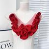 Europa y Estados Unidos ventas calientes transfronterizas hecho a mano tridimensional plisado flor tela flor vestido vestido de baile accesorios de decoración