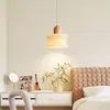 Luminária pendente pequena de madeira minimalista para mesa de jantar, balcão de bar, quarto de hospedagem, cabeceira, luminária pendente de vidro de madeira maciça, decoração de casa nórdica