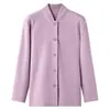 Pijama de una pieza de algodón grueso con cuello alto y manga larga, tejido de primavera, otoño e invierno, para hombres de mediana edad y ancianos, traje de casa para mujer