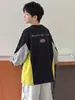 Moletom infantil, coleção primavera/outono, novo estilo 2026, camiseta de outono infantil de manga longa, para meninos mais velhos, estilo outonal moderno com design de ombro caído