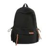 Mochila escolar de gran capacidad estilo bosque para mujeres estudiantes universitarias mochila simple de color sólido de pana japonesa estudiantes de secundaria mochila de viaje