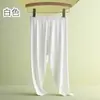 Leggings de Modal Femininos Roupa Externa Verão Fina Meninas Plus Size Elástico Preto Justo Capri de Yoga Primavera e Outono