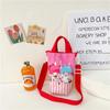 Moda Nueva Bolsa para Niños Linda Niña Gran Capacidad Bolsa de Lona para Taza de Agua Alto Valor de Belleza Bolsa de Hombro Cruzada para Bebé