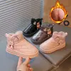 Botas de Neve de Pelúcia para Meninas 2026 Novo Inverno Pelo Integrado Sapatos de Algodão Infantis Meninas Veludo Plus Botas de Algodão Espessadas