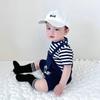 Mono de Verano para Bebé Súper Lindo a la Moda para Niños y Niñas Ropa Exterior para Bebé Moda Tirante Falso Manga Corta Traje de Escalada de una Pieza