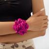 N10282 Cross-border moda geométrica colar pulseira elegante romântico elegante rosa flocando pulseira colar de pano