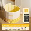 Tina de Baño Portátil Modelo Nuevo con Respaldo, Tina de Baño Redonda Plegable para Adultos Espesa de Temperatura Constante, Aislamiento de Sauna