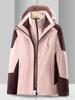 Chaquetas de Primavera, Otoño e Invierno para Hombres y Mujeres, Ropa Gruesa para Exteriores y Montañismo de Pareja Tres en Uno, Chaquetas Gruesas a Prueba de Viento y con Terciopelo