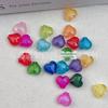12mm contas pequenas coração de pêssego contas de acrílico artesanal diy saco material Colar de pulseira frisada para crianças