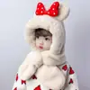 Conjunto de Bufanda y Gorro de Otoño e Invierno para Niñas, Peluche Lindo y Súper Adorable para Bebés y Niños Pequeños, Engrosado
