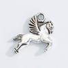 Accesorios de joyería hechos a mano para bricolaje, venta al por mayor, accesorios de aleación, lindo animal, caballo de plata antiguo, accesorios, pulsera, collar, colgante