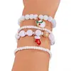 Europeu e Americano Transfronteiriço Popular Natal Veado Sino Pingente Argila Macia Conjunto de Contas Pulseira Presente Pulseira Essencial