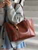 Bolsa Tote de Gran Capacidad, Bolso Cubo de Hombro Moderno y Versátil, Bolso de Mano Casual Retro Simple, Comercio Exterior Transfronterizo