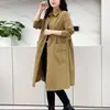 Cortavientos de alta gama para mujer, largo, 2024, primavera y otoño, nueva versión coreana, holgado, moda, moda casual, abrigo versátil, moderno