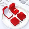 En stock venta al por mayor terciopelo en spray de alta calidad caja para joyería con flocado para anillo, aretes, broche caja para joyería empaque para joyería caja para joyería al por mayor