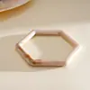 Pulsera Rombo de Acrílico Beige Irregular Transfronteriza Europea y Americana, Pulsera Estilo Retro, Joyería de Diseño Nicho al por Mayor