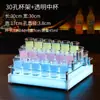 Soporte para Copa de Cóctel Arcoíris Brillante, Estante para Copas de Cóctel de Vidrio Esmerilado, Juego de Copas de Cóctel para Bar