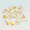 Moda Placa de incienso repelente de mosquitos de oro real de 18 quilates clip para oreja sin agujero en la oreja convertidor de pendientes con anillo colgante accesorios de joyería DIY
