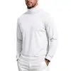 Roupas masculinas europeias e americanas transfronteiriças, camiseta quente de gola alta e manga longa para outono e inverno, camiseta básica de lã polar masculina de gola alta meia para comércio exterior