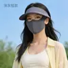 Visera Desmontable, Máscara Protectora de Sol de Secado Rápido, Protección para el Cuello de Verano, Máscara Facial Transpirable de Seda de Hielo con Protección UV