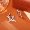 Pendientes de Aro Cruzados Huecos Estilo Europeo y Americano, Simples y Elegantes, Moda de Gama Alta, Pendientes Elegantes y Geniales Estilo Ins para Mujer