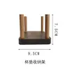 Soporte Creativo para Tazas de Té de Madera Maciza con Forma de Galleta, Color Madera Natural, Base Aislante Térmico para Mesa de Comedor del Hogar, Posavasos de Madera para Tazas de Café