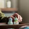 Calabazas Glaseadas de Cristal Pequeños Adornos de Cerámica para Damas Lindos Gadgets Coloridos Mascotas de Té Accesorios para Ceremonia del Té Regalos de Alta Gama