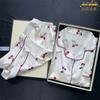 Pijama Nuevo de Verano de Alta Calidad para Niñas desde la Fábrica de Origen, Conjunto de Shorts de Manga Corta con Solapa Pequeña, Seda, Transpirable y Cómodo