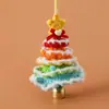 Bolsa para Árbol de Navidad Colgante Campana Terminada Decoración Navideña Borde Crudo de 5 Capas Colgante para Coche de Árbol de Navidad Colgante para Puerta Colgante