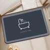 Alfombrilla absorbente para baño sencilla, antideslizante, resistente al desgaste, para puerta de baño y barro de diatomeas