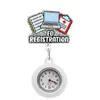 Lindo Dibujo Animado Brillante Elástico Pinza para Insignia de Enfermera Doctor Reloj de Bolsillo de Hospital Reloj de Pecho Pinza Telescópica Reloj para Colgar