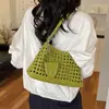 Bolsa de Mão Feminina Trançada 2026 Vazada Tendência Verão Moda Bolsa de Ombro Nova Estilo Nicho para Mulheres