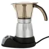 Cafetera eléctrica europea para enchufar cafetera de oficina máquina de café italiana cafetera moka eléctrica portátil de aluminio