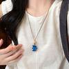 Colección Feiniao Collar de Cuerda Trenzada Pájaro Azul Retro Cordón para Mujer Cadena de Suéter Accesorios Adecuado para Usar en Verano