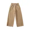 Calça de Veludo Cotelê Reta Moda Outono 2025 Nova Versátil Cintura Alta Solta Emagrecimento Casual Calça de Perna Larga