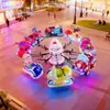 Aviãozinho elétrico rotativo de exterior com guarda-chuva, adequado para parques e shoppings, equipamento comercial de diversão infantil