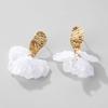 Pendientes de concha de playa natural europea y americana con borde bañado en oro Collar con colgante de concha de playa estilo bohemio venta al por mayor