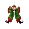 Lazos Navideños de Tela de Venta Caliente Transfronterizos / Estampados / Borde Dorado / Color Sólido Lazos Decorativos para Festival Floral Navideño