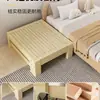 Cama Retráctil de Madera Maciza, Cama Desplegable, Sala de Estar para Apartamento Pequeño, Cama Deslizante Simple Individual Tatami, Sofá Cama Plegable de Doble Propósito