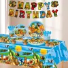 Suministros para Fiesta de Cumpleaños Infantil Temática del Nuevo Shan Hai Jing Transfronterizos Mantel Desechable Platos de Papel Vasos de Papel Arreglo de Vajilla