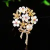 Broche de Flor de Primavera con Lazo, Pin de Flor de Nácar Natural y Perla de Agua Dulce, Fuente de Suministro de Accesorios para Vestido de Niña