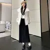 Saia Feminina Outono e Inverno 2024 Novo Design de Cintura Alta Senso de Design Saia Evasê Saia Midi Reta Saia Casual Versátil